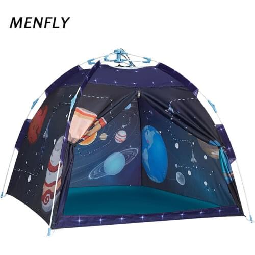 MENFLY Baby Beach Camping Tent Child Travel Waterproof Picnic UV-protecting Games Indoor Bed Wigwam Starry Sky Teepee Castle