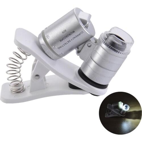 9882 LED +UV Light Portable Jewelry Magnifier Magnifying Glass Loupe For Currency Detecting Antique Jade Identification