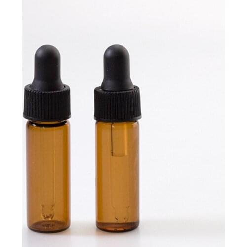 5ml Empty Glass Dropper Bottles Pipette W/cover for Essential Oil bottle F172