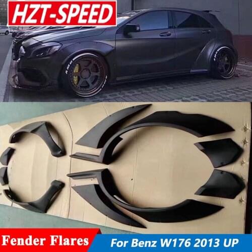 Wide Style FRP Unpainted Material Finder Flares For BENZ W176 A180 A200 A260 A45 Car Tuning 2013 Up Modification