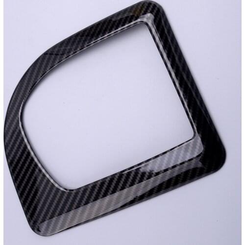 Carbon Fiber Style Black Gear Shift Panel Frame Cover ABS Fit for BMW 5 Series E60 E61 2004 2005 2006 2007 left hand drive