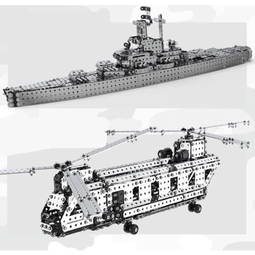 Military Simulation DIY Stainless Steel Static State Assembly Building Blocks Cruise Ships Boat Model Christmas Gifts Letitgo