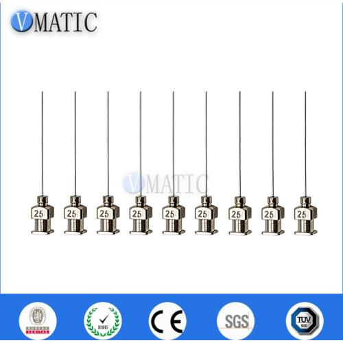 High Quality 12Pcs 1 Inch Tip Length 25G Blunt Stainless Steel Glue Dispensing Needles Syringe Needle Glue Dispensing Tips
