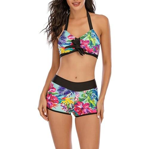 2021 Sexy Plus Size Brazilian Bikinis Women Swimwear Swimsuit Push Up Bikini Set Halter Top Beach Bathing Suits Swim Wear 5XL