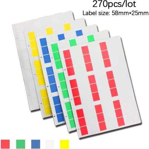 270pcs A4 Cable Management Sticker Self Adhesive PC Network Wire Cord Cable Tie Label Sticker Marking Marker Tool Tag 58*25mm