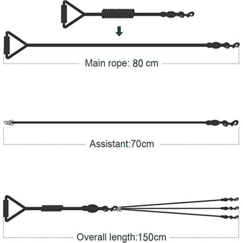 Christmas Multi-head rope Nylon Dog Leash with Padded Handle,Climbing Rope Removable Pet Traction Rope,Adjustable and Detachable