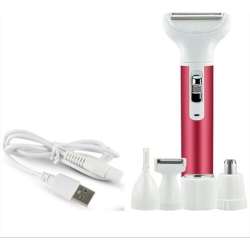 5 in 1 Women Hair Removal Shaver Set Rechargeable Underarm shaving Female Shaving Machine Eyebrow Nose Electric Trimmer Razor