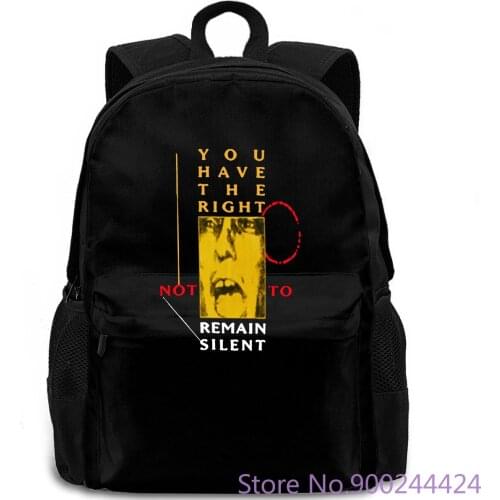 Aclu Vintage J Cole You Have The Right To Remain Silent Loose Black Men Homme s backpack