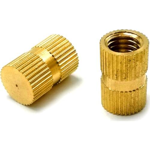 【B-Type】M3 M4 M5 Brass Inserts Nut , Brass Injection Molding Round Nuts ,B019