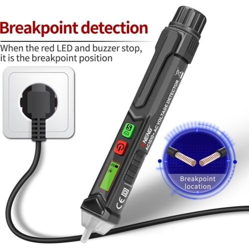 Non-Contact AC Voltage Detector LCD Digital Display Test Meter Volt Alarm Pen With Adjustable Sensitivity Volt Auto Power-off
