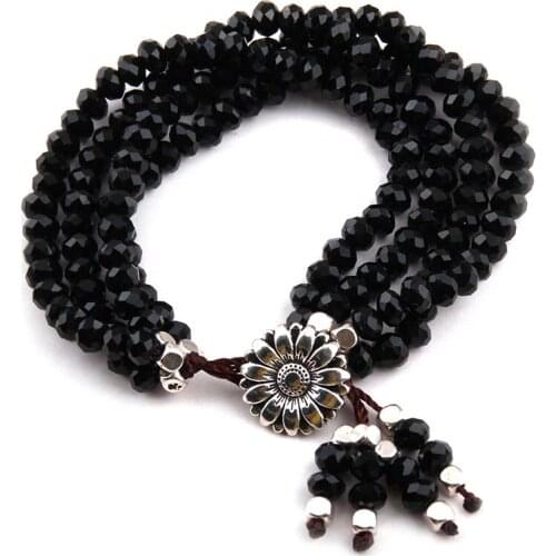 Free Shipping MOODPC Energy Bracelets Beautiful Fashion 4 Strands Crystal Charm Bracelet