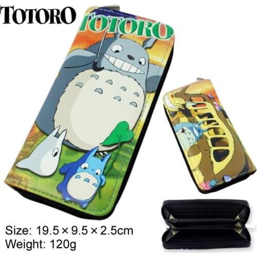 Colorful Anime My Neighbor Totoro/Tonari no Totoro long style PU wallet with zipper
