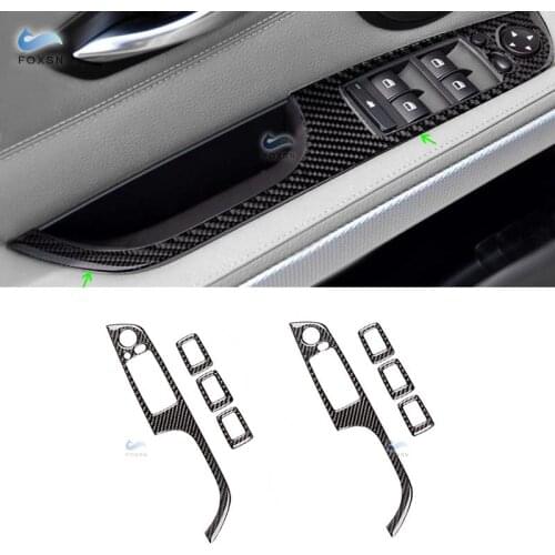 For BMW 3 Ser E90 320i 325i 2005 2006 2007 2008 2009 2010 2011 2012 Carbon Left Driver Side Door Window Switch Panel Cover Trim