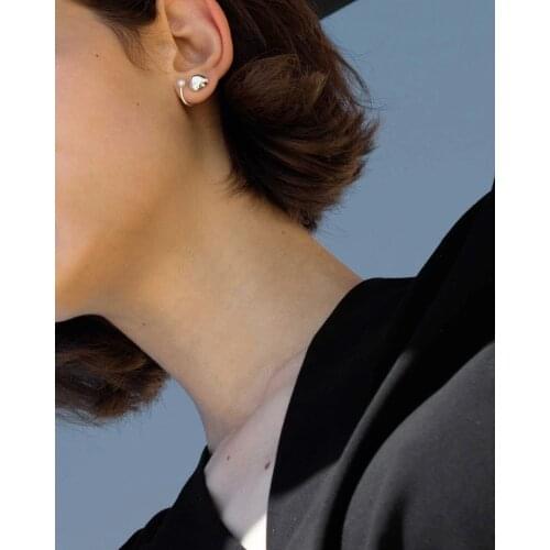 DAVINI Elegant Heart Clip Earrings Fashion Jewelry Gold Silver Color Clip Earrings For Women Female OL Style Earrings MG309