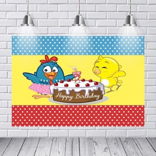 Galinha Pintadinha Photography Lottie Dottie Chicken Baby Showers Studio Background for Children Birthday Party Photo Booth Prop