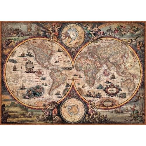 JMINE Div 5D vintage old World Map Full Diamond Painting cross stitch kits art High Quality Nautical 3D paint by diamonds