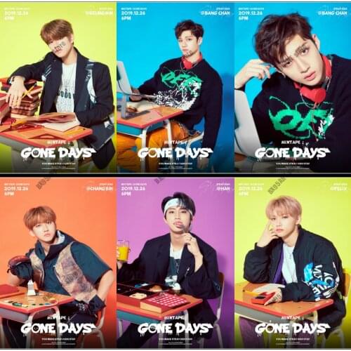 Canvas Painting Korean Boys Kpop Band Stray Kids Wall Art Nordic Posters and Prints Home Decoration Pictures Living Room Decor
