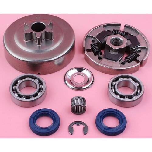 3/8" 6T Clutch Drum Crank Bearing Oil Seal Kit For Stihl MS180 MS170 018 017 MS 180 170 Chainsaw Spare Part бензопила