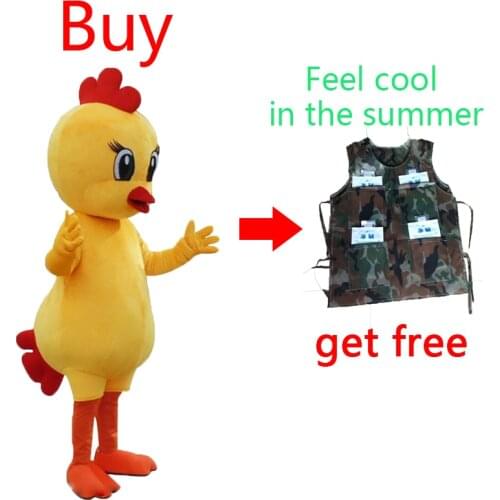Chick Mascot Costume Suits Cosplay Party Game Dress Clothing Birthday Cartoon Character Halloween Xmas Easter Festival Outfits