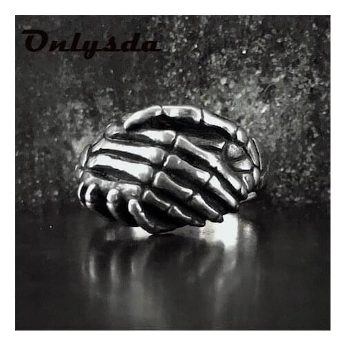 Creative One Set Skull Hand Friendship Set Ring Stainless Steel Puzzle Ring Fashion Couple Anel Jewelry Dropshipping OSR919