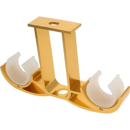 MroMax 2/3/4pcs Curtain Rod Brackets Aluminum Alloy Paint 92*140*19mm Screw Hole Diameter 5mm Guide Rod Double Bracket Hardware