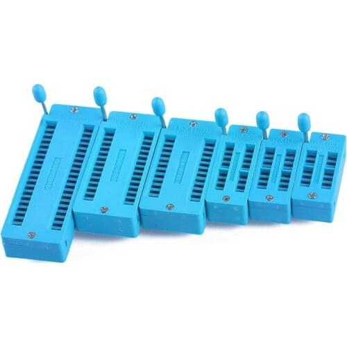 Hot 6PC Universal 14/16/18/24/28/40 pin IC Test Universal ZIF Socket Hot Home Improvement
