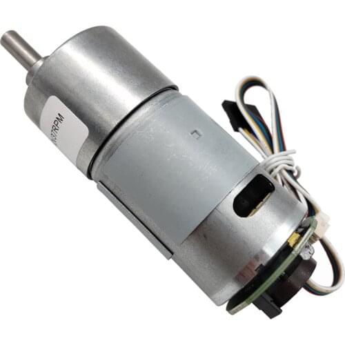 Micro DC Geared Motor Encoder High Torque 6V 12V 24V With Encoder High Speed In DC Motor 4 To 2000RPM Adjustable Speed Reversed