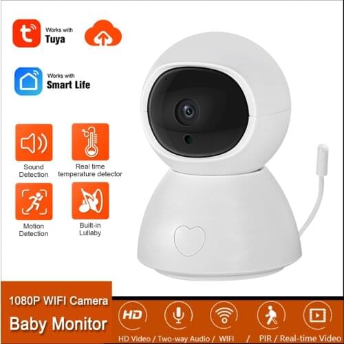 NEOCoolcam HD 1080P WiFi Baby Monitor Camera Wireless Home Security Nanny Pet Cameras Tuya Smart Life APP Sound Detection Alarm