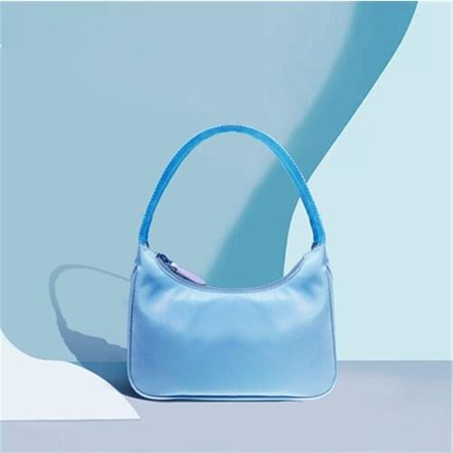 Nylon Underarm Shoulder Bag Baguette Shape Bag Luxury Brand Handbags Medieval Tote Bags For Women 2020 Bolsa de hombro