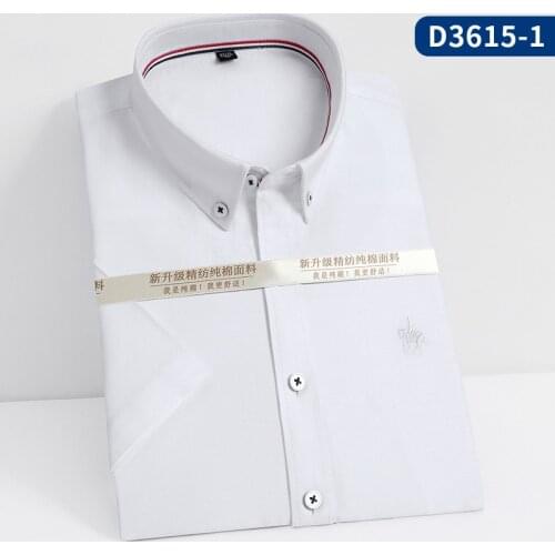 2021 New Men Shirt 100% Cotton Oxford Short Sleeve Soft With Logo Solid Color Patchwork Collar 3D Cutting Enzyme Washed 5XLDA506