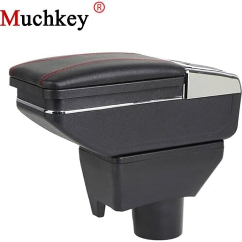 Armrest Box Center Storage Box With Cup Holder Ashtray Stowing Tidying Arm Rest Rotatable For Toyota Yaris L Vios FS 2014 -2018