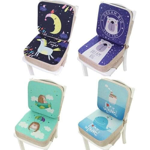 Pupils Booster Seat Cushion Children Increased Chair Pad Anti-Skid Waterproof Removable Dining Cushion Adjustable Chair Cushion
