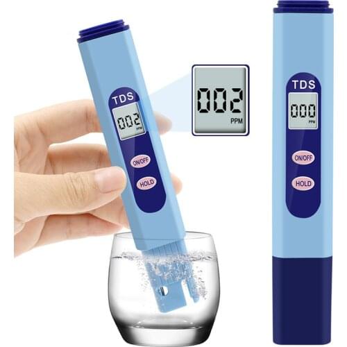 Portable LCD TDS Tester 1-9990PPM Titanium Probe Water Quality Test Monitor Aquarium Water Quality Purity Monitor Aquarium Pool