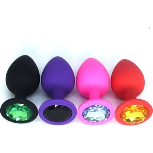 S/M/L 100%Silicone Butt Plug Anal Plugs Unisex Sex Stopper 3 Different Size Adult Toys for Men/Women Anal Trainer For Couples SM
