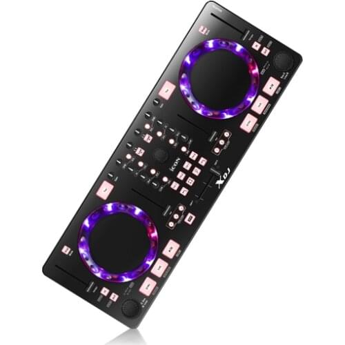 ICON XDJ Mini USB MIDI DJ Controller Professional Audio DJ Mixer With Touch Sensitive Scratch Wheels For Stage