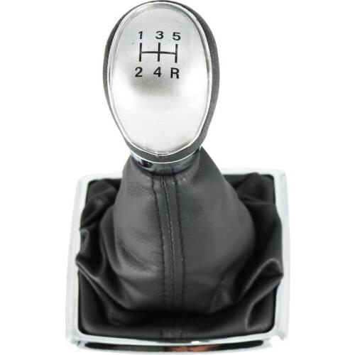 5 Speed Manual Gear Shift Knob With Boot For Ford Focus 2 2005 2006 2007 2008 2009 2010 2011 Kuga Fiesta