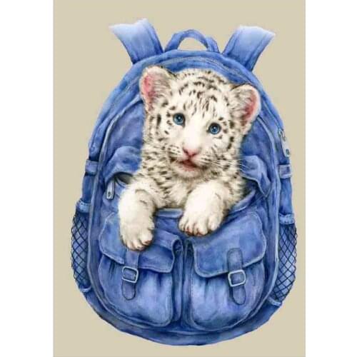 Backpack cat DIY diamond painting 5D full diamond 3D embroidery cross stitch home decoration painting