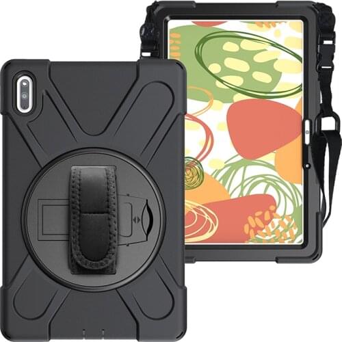 Heavy Duty Shockproof Case For Huawei MatePad 10.4 Honor V6 10.4" New 2020 Tablet PC Kickstand Silicon Cover With Shoulder Strap