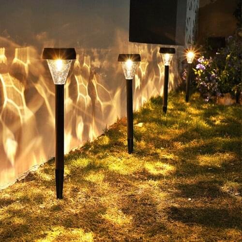 Outdoor IP67 Waterproof Solar Landscape Lawn Lamp LED Garden Decoration Solar Powered Energy-saving Stainless Projection Light