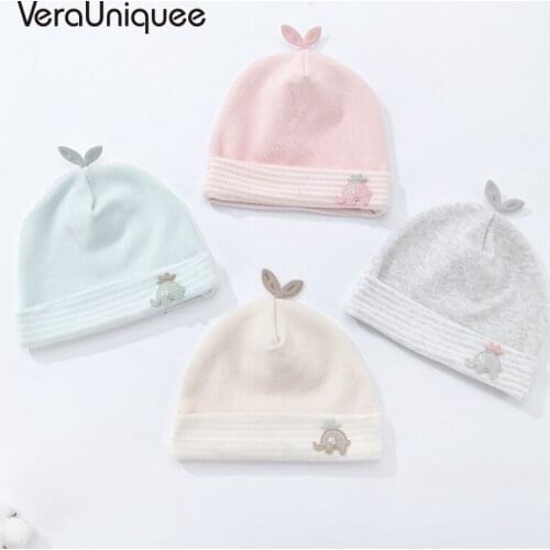 VeraUniquee Baby Hat Girl For 0-3 Months Cute Soft Comfortable Cartoon Cotton Infant Baby Beanies Warm Newborn Childrens Hat