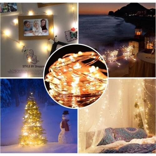 Waterproof Fairy Lights 8 Modes 100LED Wire Starry String Lights with Remote Control for Outdoor Indoor Christmas Party Decor