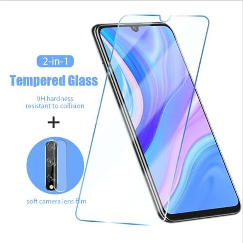 2 In 1 Protective Glass for Huawei Y5 Y6 Y7 Prime 2018 Camera Lens Protector On Huawei Y9 Y6 Prime Y6 Pro 2019 HD Hardness Glass