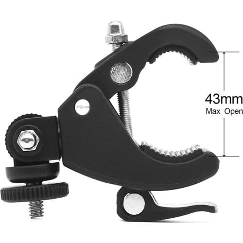 Black 1/4 Camera DV DSLR Bike Bicycle Handlebar Clamp Bracket Tripod Mount Screw Clip For Gopro For Camera DV