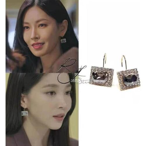 ​ZDMXJL 2021 New Fashion Womens Earrings Fine Geometry Square Zircon Earrings For Women Girl Party Gifts Jewelry Wholesale