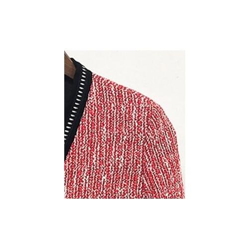 2019 Spring and Summer New Womens Clothing Elegant Tweed Texture Single-breasted V-neck Short Coat