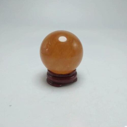 1pc80-85g Natural Citrine Calcite Quartz Crystal Sphere Ball Healing