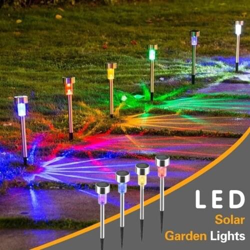 LED Solar Garden Lights Outdoor Solar Energy-saving Light Waterproof Landscape Street Lamp For Pathway Patio Yard Lawn Decor