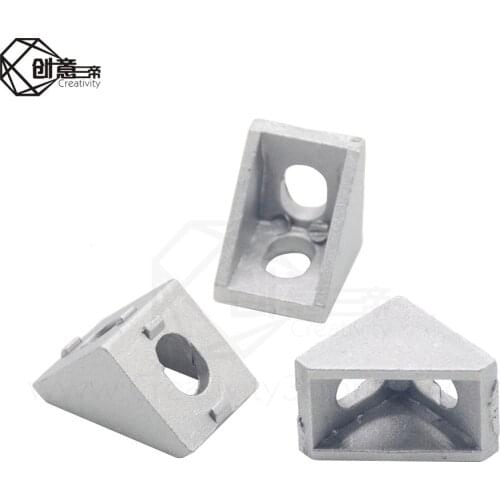 10pc/20pc Aluminum 2020 Corner Bracket Fittings 20x20x17 Corner Angle Bracket for Connector Aluminium Profile CNC Router