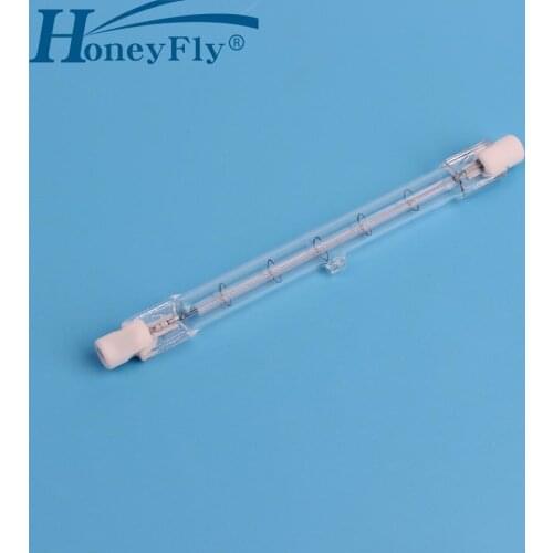 HoneyFly 10pcs 118mm Halogen Lamp J118 220V/110V 150W200W 250W 300W 500W R7S Double Ended Filament Flood Lights Quartz Tube