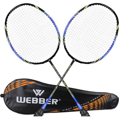 2Pcs Professionally Badminton Rackets And Carrying Bag Set Badminton Racquet Set Indoor Outdoor Sports Accessory Training Rack
